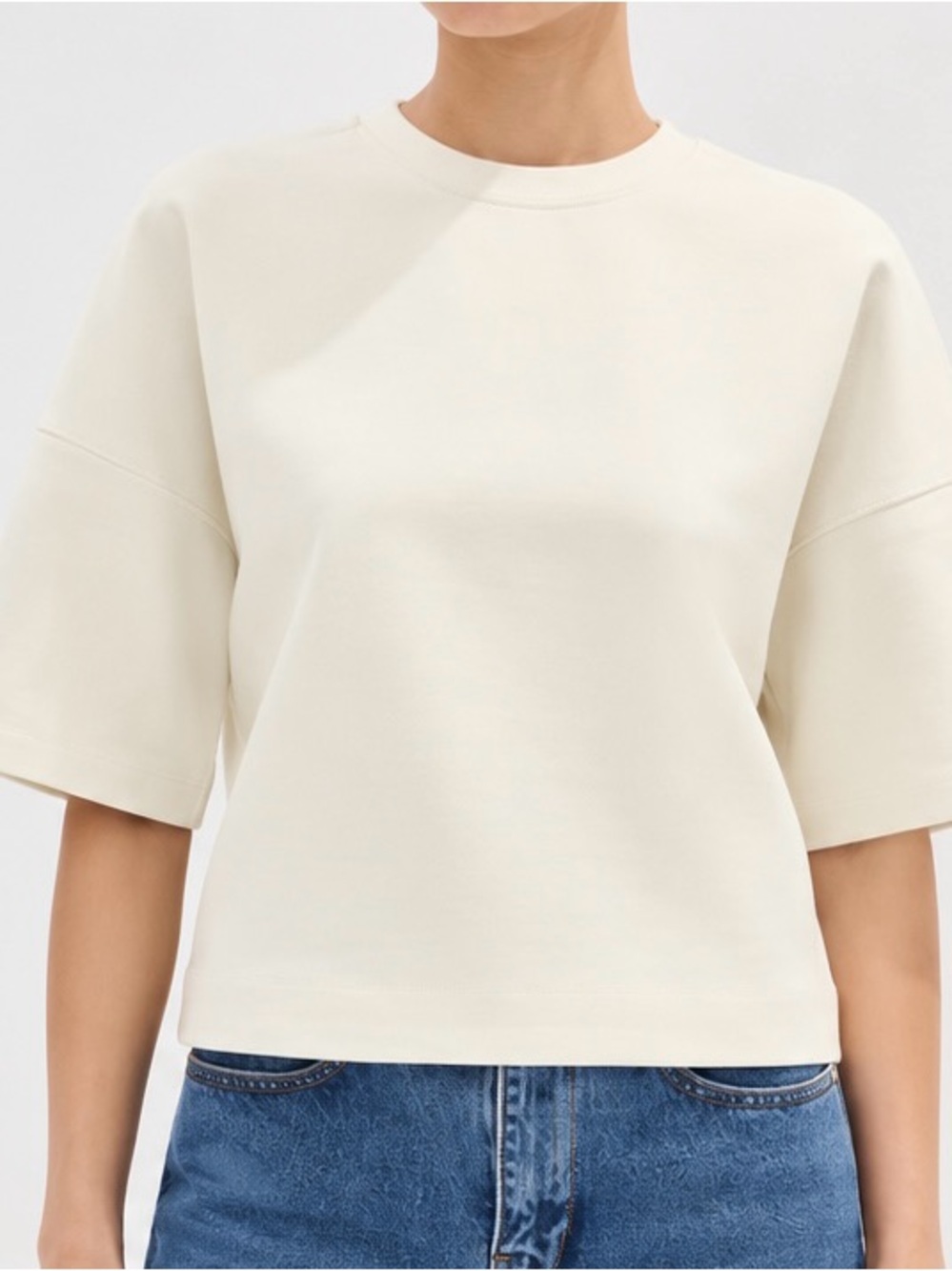 Ossou Rift T-Shirt Bone Cream Size Medium M | $295 Designer Top